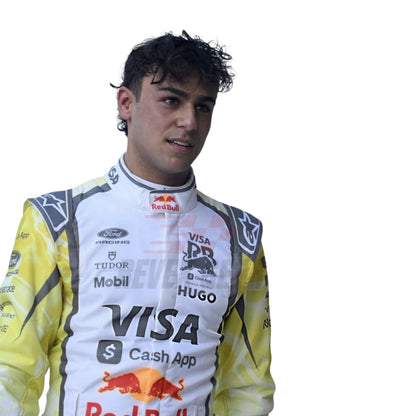 Close Up View of Arvid Lindblad 2026 Miami GP F1 Racing Suit