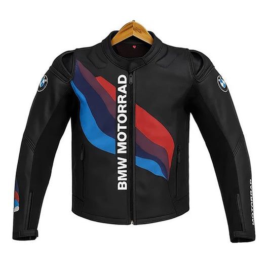 BMW Motorrad Black Motorcycle Racing Leather Jacket