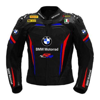 BMW Motorrad Men's Sport Motorcycle Leather Jacket - RevEx Gear