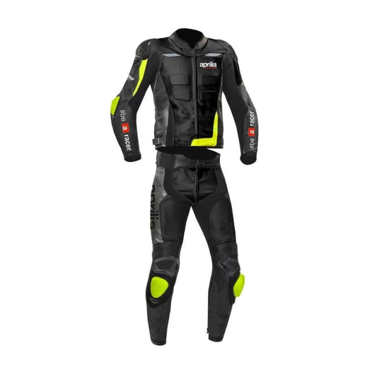 Aprilia Motorcycle Racing Leather Suit – Black Edition
