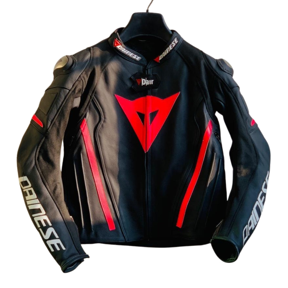 Black/Red Laguna Seca 4 Motorbike Racing Leather Jacket