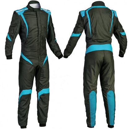 Black & Blue Go Kart Racing Suit - RevEx Gear