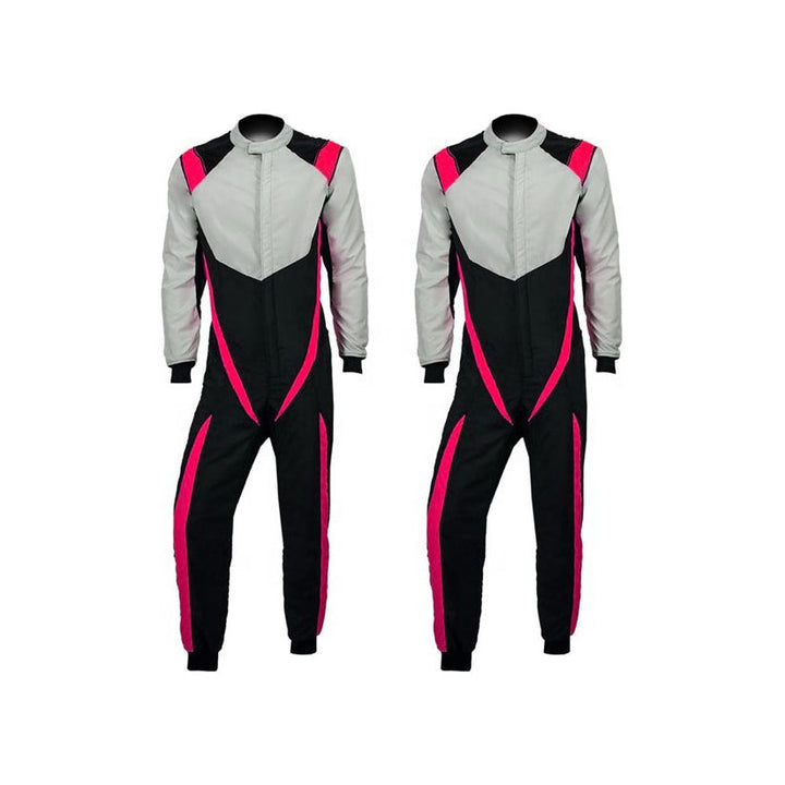 Black & Gray Racing Suit for Go Karting – RevEx Gear