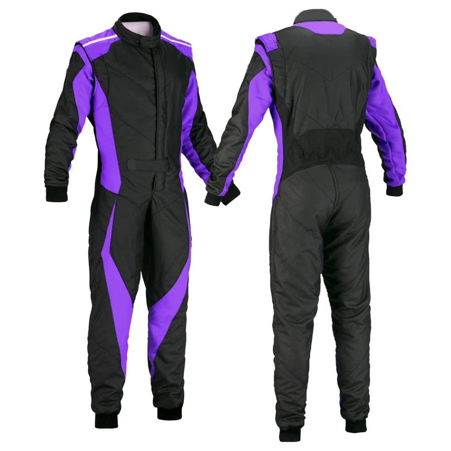 Black & Purple Custom Go Kart Racing Suit – RevEx Gear