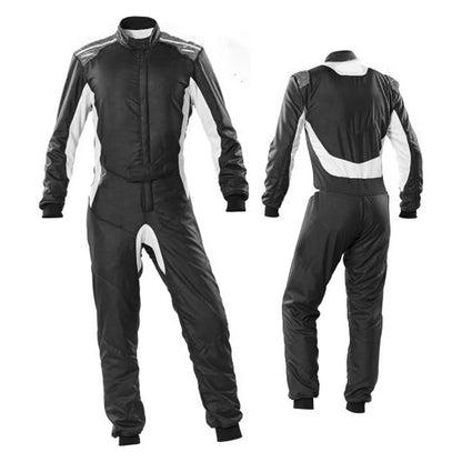 Black & White Go Kart Racing Suit Men - RevEx Gear