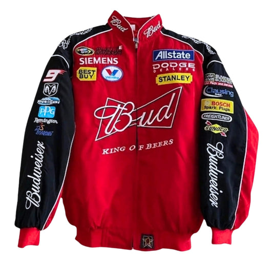 Black and Red Budweiser F1 racing Jacket -179