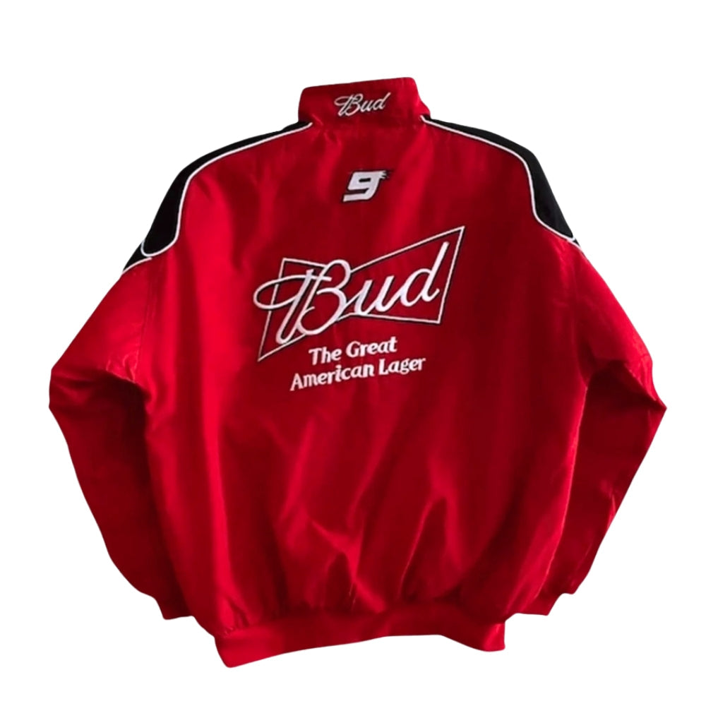 Black and ed Budweiser F1 racing jacket -180