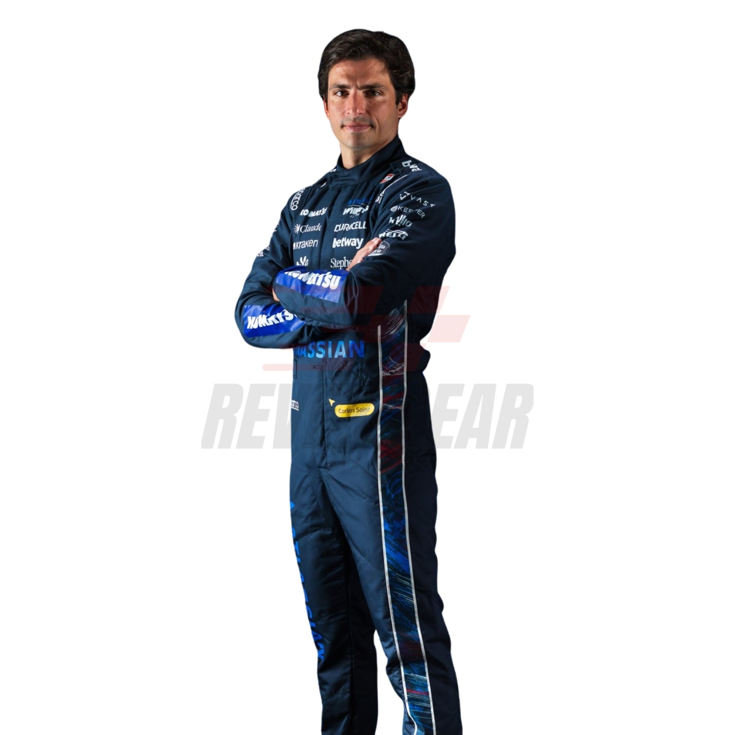 Carlos Sainz 2026 F1 Racing Suit British GP Front View - Revex Gear