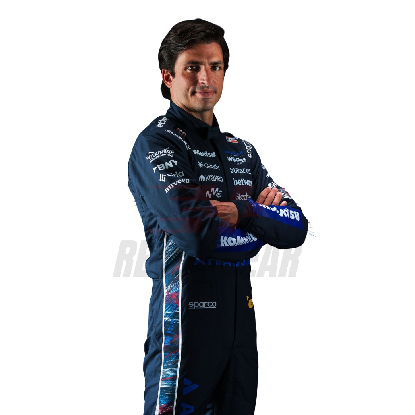 Side Profile of Carlos Sainz wearing 2026 F1 Racing Suit British GP