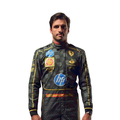 2024 Carlos Sainz Jr HP Italy GP F1 Racing Suit - RevEx Gear