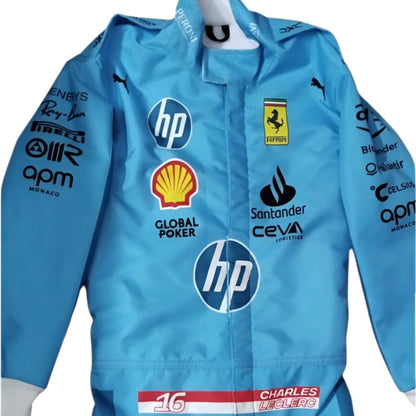 2024 Charles Leclerc Miami Grand Prix F1 Racing Suit - RevEx Gear