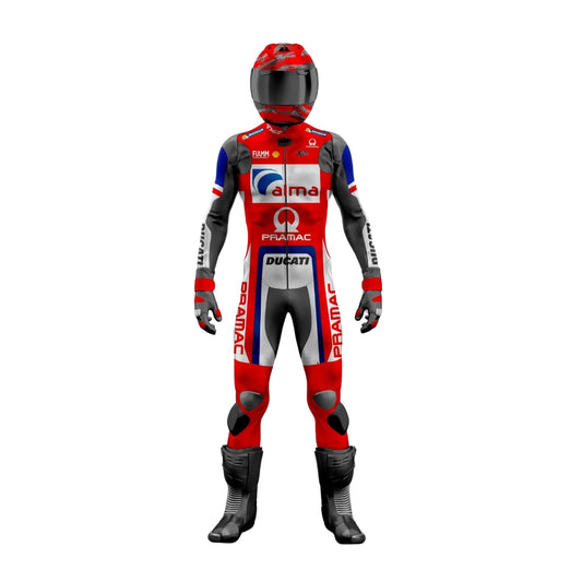 Custom Ducati MotoGP Racing Leather Suit for Performance and Safety