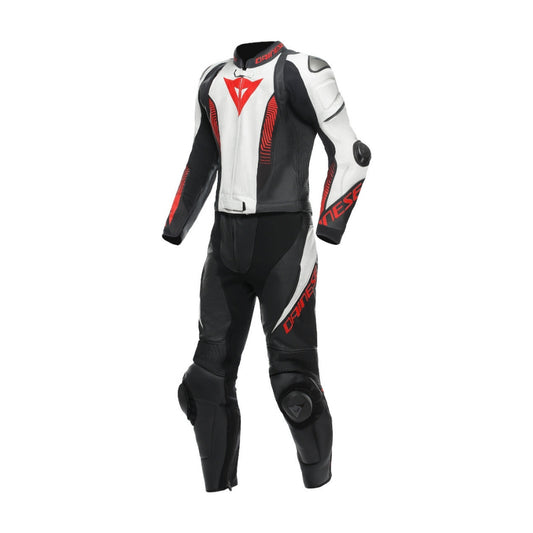 Laguna Seca 6 Leather Motorbike Suit White Black
