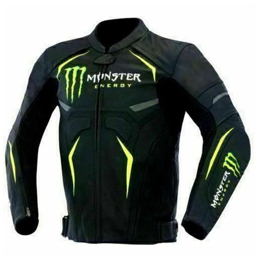 Monster Energy Black Motorbike Leather Racer Jacket