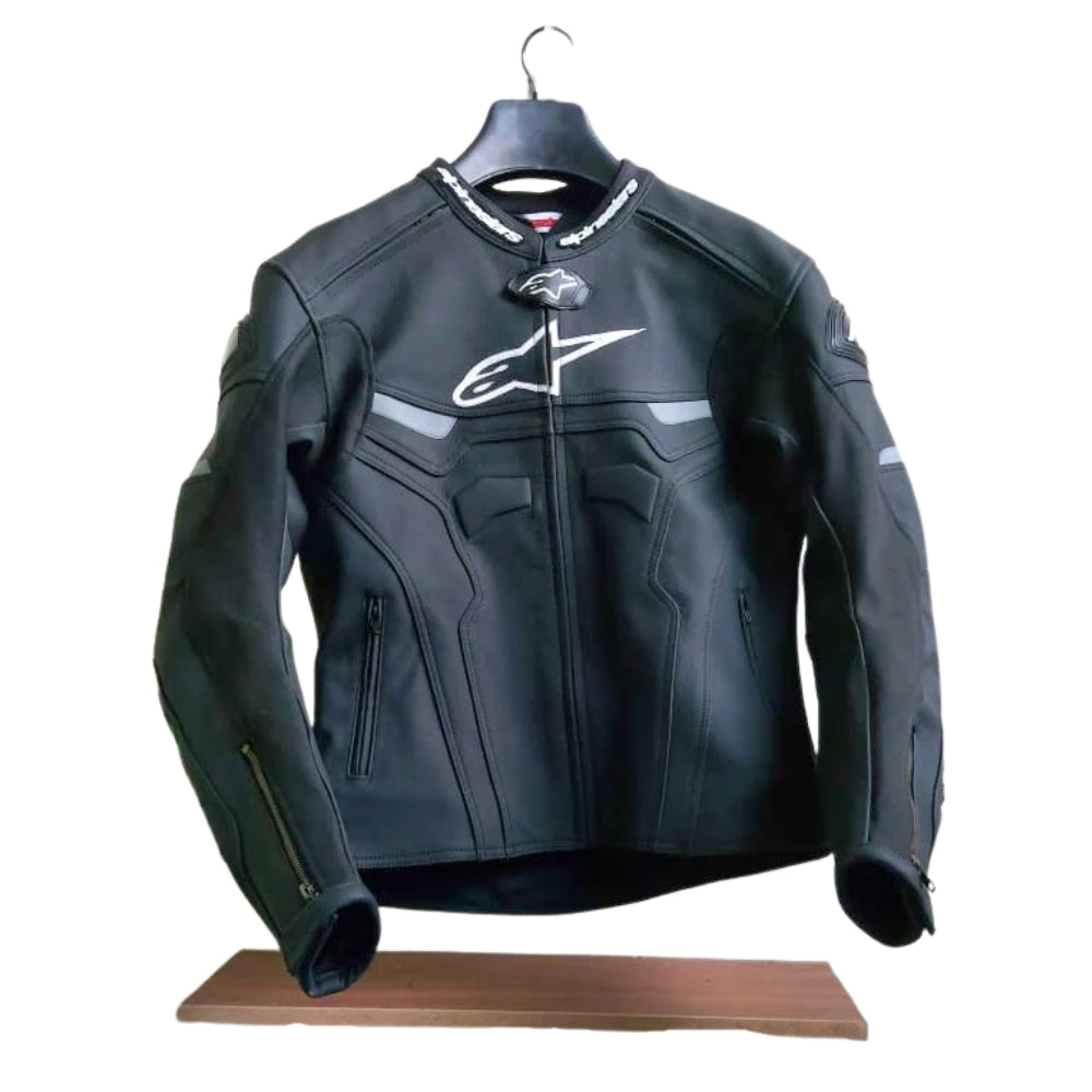Celer Black Motorbike Leather Racing Jacket