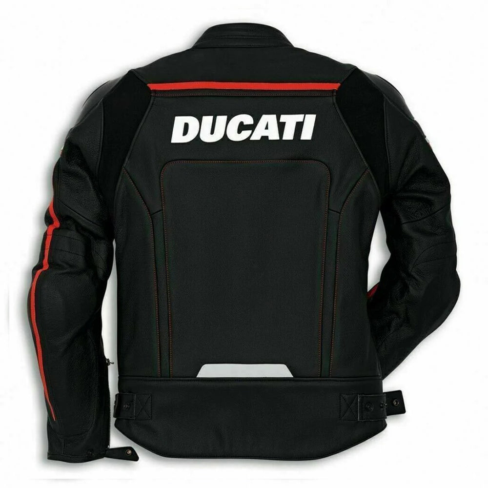 Ducati Corse Black Motorbike Leather Jacket