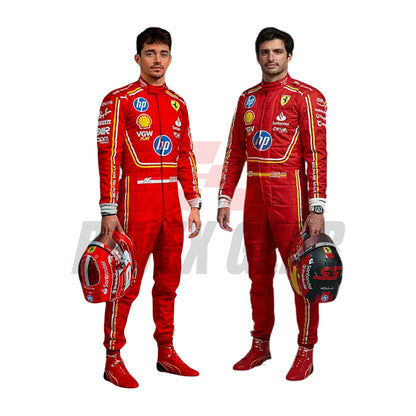 2024 F1 Racing Costume Worn by Charles Leclerc & Carlos Sainz Jr. – HP Monaco GP - RevEx Gear