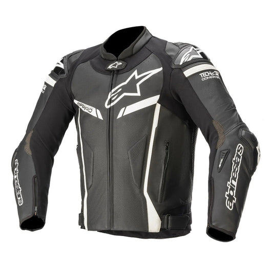 GP Pro V2 Motorbike Leather Jacket Black White