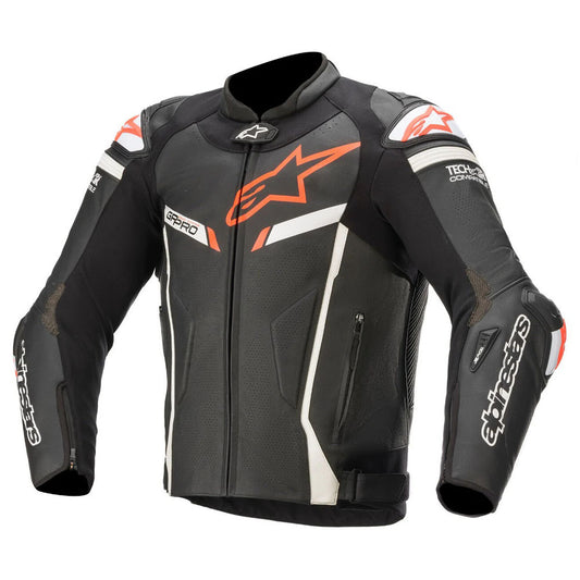 GP Pro V2 Motorbike Leather Racing Jacket Black/Orange