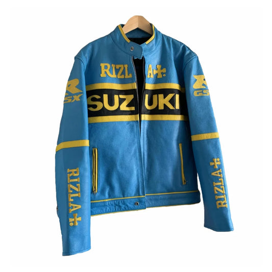 GSXR Suzuki Rizla Motorbike Leather Jacket