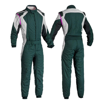 Go-Kart Car Race Costume - White / Green - RevEx Gear
