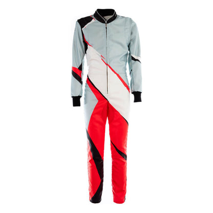 Go-Kart Car Racing Costume - White / Gray / Orange - RevEx Gear