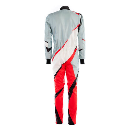 Go-Kart Car Racing Costume - White / Gray / Orange - RevEx Gear