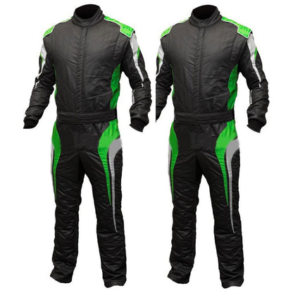 Go-Kart Driver Racing Costume - Black / Green - RevEx Gear