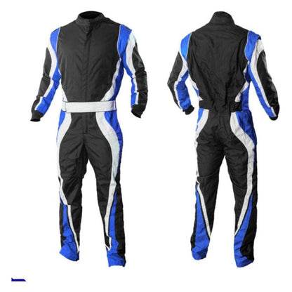 Go-Kart Racing Cordura Black & Navy Blue One Piece suit - RevEx Gear
