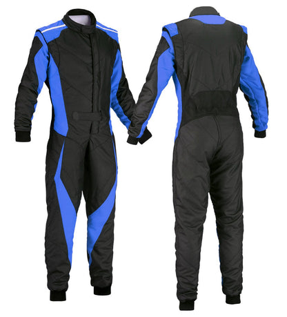 Go Kart Racing Suit Black & Blue - RevEx Gear