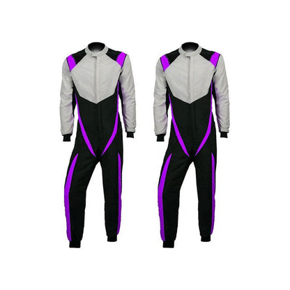 Gray / Black / Violet Go-Kart Racewear Outfit - RevEx Gear