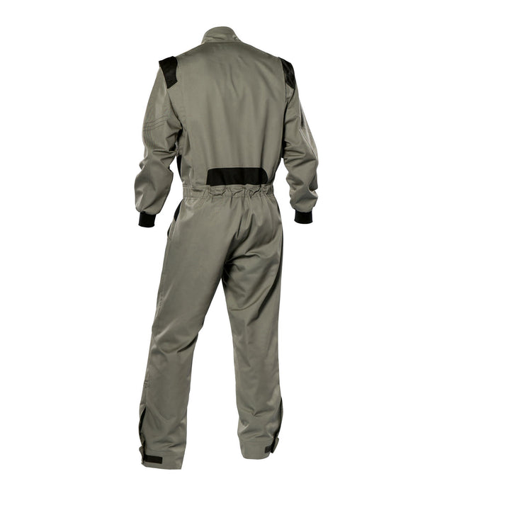 Rear View of Gray Karting Driver Racing Wear – Made-to-Order Comfortable Karting Suit