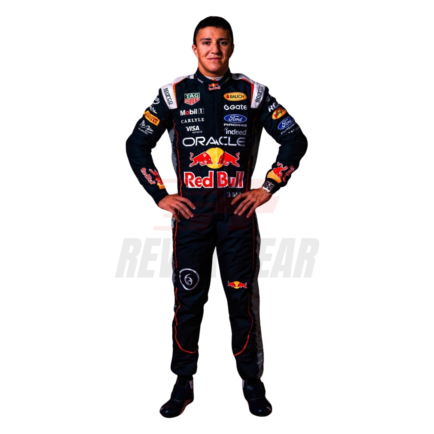 Front View of the Isack Hadjar wearing 2026 Dutch GP F1 Racing Suit