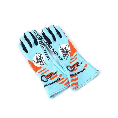 Lando Norris Rare Special Edition Gulf F1 Racing Gloves - RevEx Gear