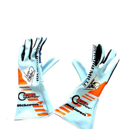 Lando Norris Rare Special Edition Gulf F1 Racing Gloves - RevEx Gear
