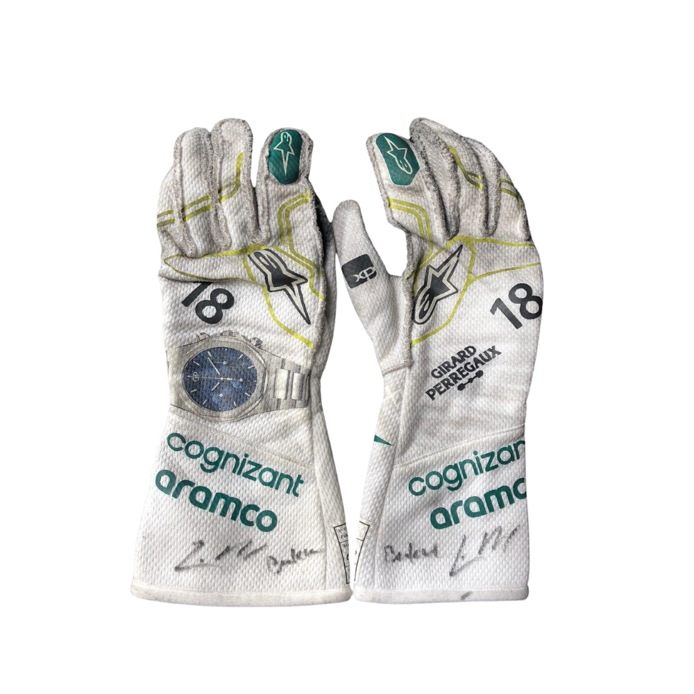 Lance Stroll 2023 Baku Worn F1 Racing Gloves