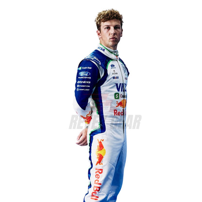 Side Pose Of Liam Lawson 2026 F1 Racing Suit 