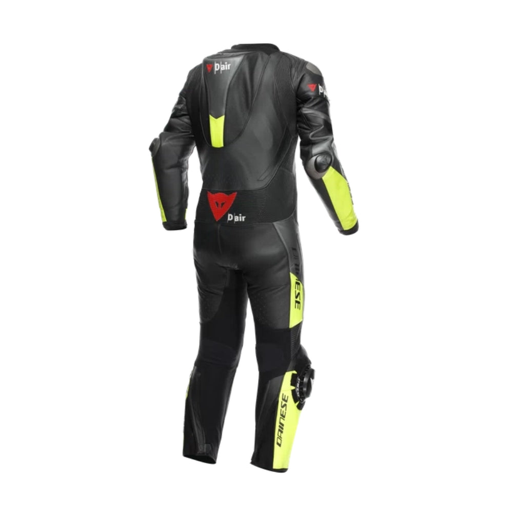 MISANO 3 Perforated Leather Suit – Black Anthracite Fluo-Yellow