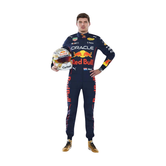 Max Verstappen 2019 F1 racing suit – bold and dynamic design with race-inspired elements, highly admired by motorsport fans.