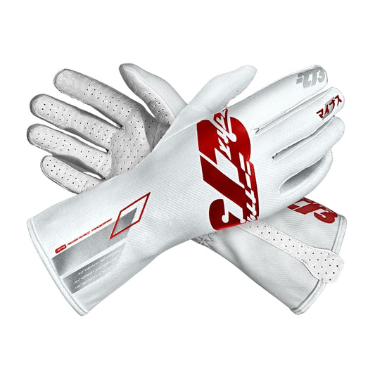 Minus 273 OSAKA White_Red_Silver Racing Gloves
