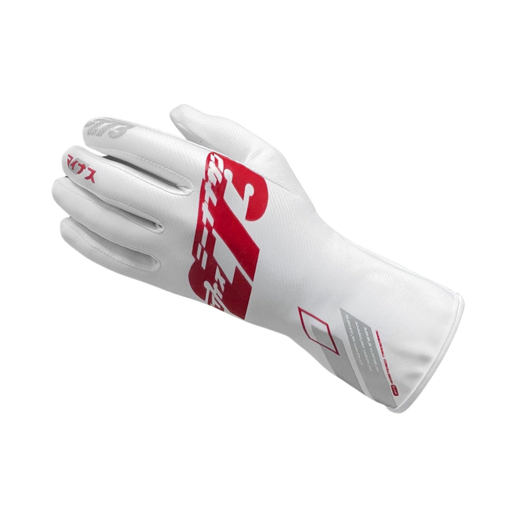Minus 273 OSAKA White_Red_Silver Racing Gloves