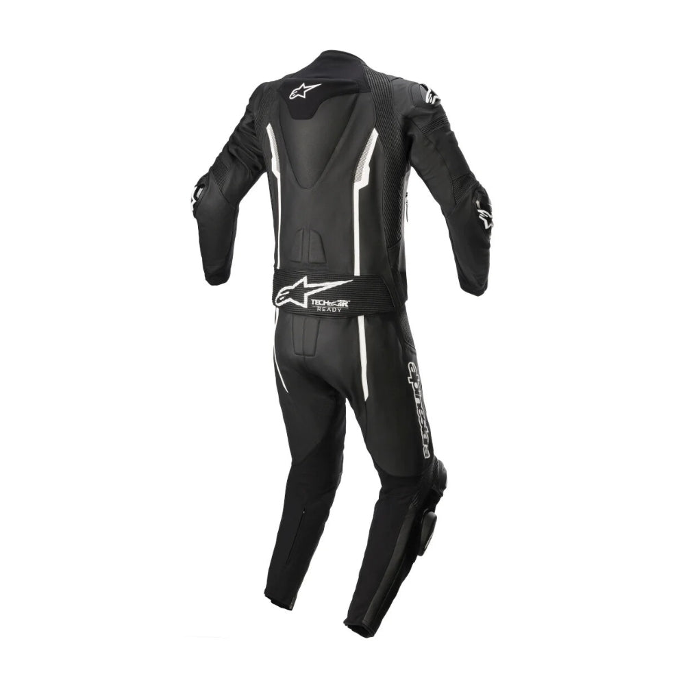 Missile V2 Two-Piece Motorcycle Leather Suit White and Black