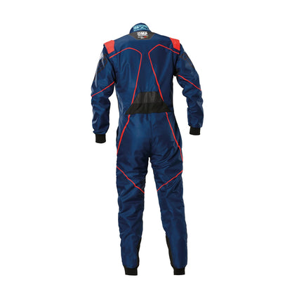 Navy Blue Go-Kart Racing Suit - OMP KS-3X ART Style 2 - RevEx Gear