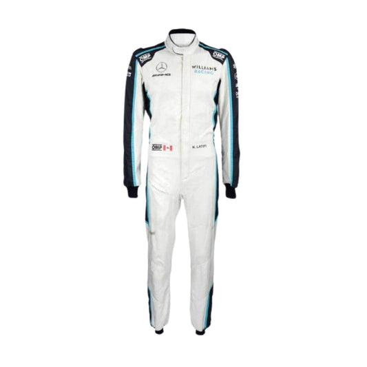 Nicholas Latifi 2020 Formula 1 racing suit – sharp front view showcasing livery and detailed design