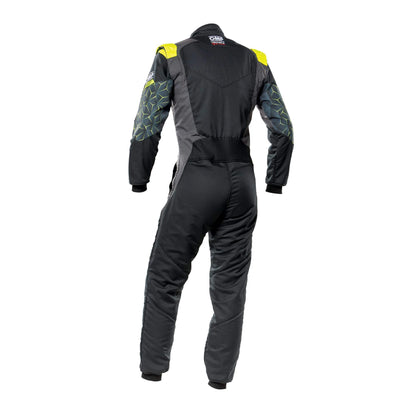 OMP Tecnica Evo Black / Yellow Race Costume - RevEx Gear