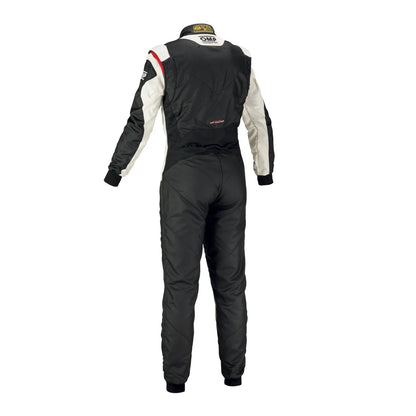 OMP TECNICA EVO Kart Racing Suit - Black / White - RevEx Gear