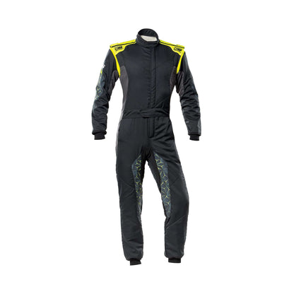 OMP Tecnica Evo Black / Yellow Race Costume - RevEx Gear