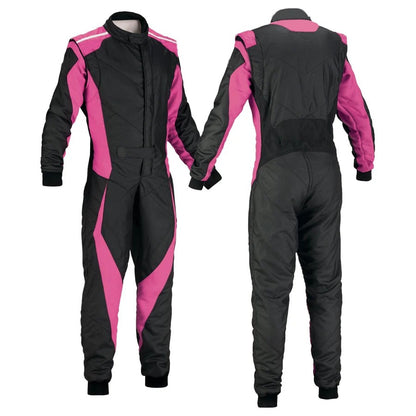 Plain Black & Pink Go Kart Racing Suit - RevEx Gear