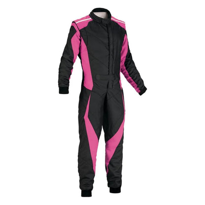 Plain Black & Pink Go Kart Racing Suit - RevEx Gear