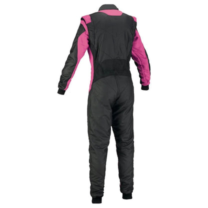 Plain Black & Pink Go Kart Racing Suit - RevEx Gear
